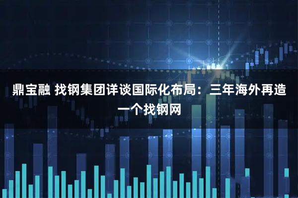 鼎宝融 找钢集团详谈国际化布局：三年海外再造一个找钢网