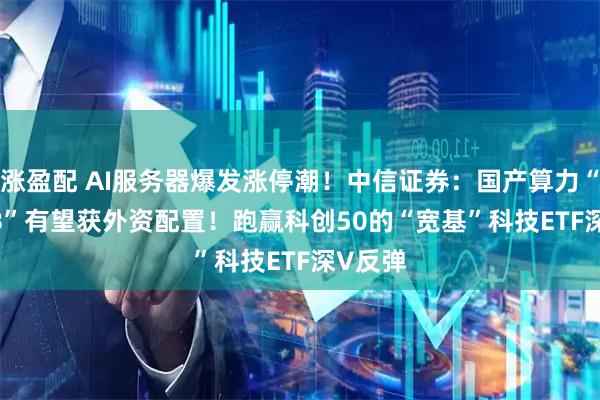 涨盈配 AI服务器爆发涨停潮!中信证券:国产算力“Plan B”有望获外资配置!跑赢科创50的“宽基”科技ETF深V反弹